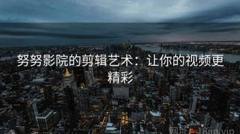 努努影院的剪辑艺术：让你的视频更精彩