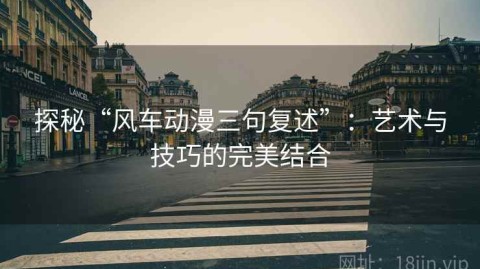 探秘“风车动漫三句复述”：艺术与技巧的完美结合