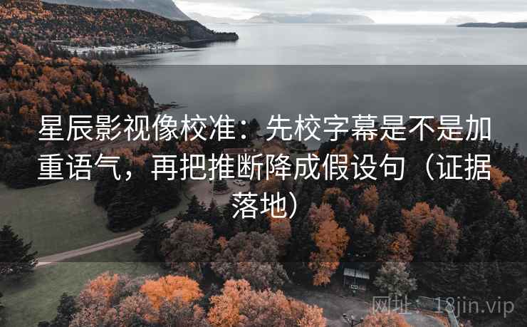 星辰影视像校准：先校字幕是不是加重语气，再把推断降成假设句（证据落地）