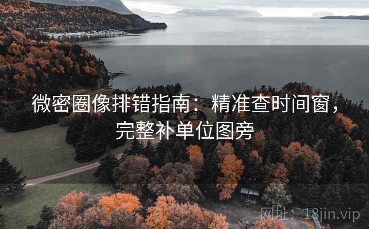 微密圈像排错指南:精准查时间窗,完整补单位图旁 微密圈像排错指南:精准查时间窗,完整补单位图旁